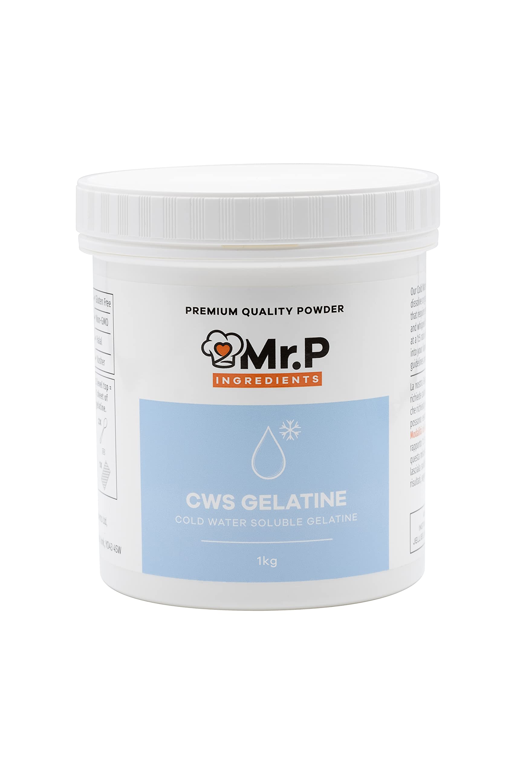 Mr.P Ingredients Cold Water Soluble Gelatine Powder - 200 Bloom 1kg