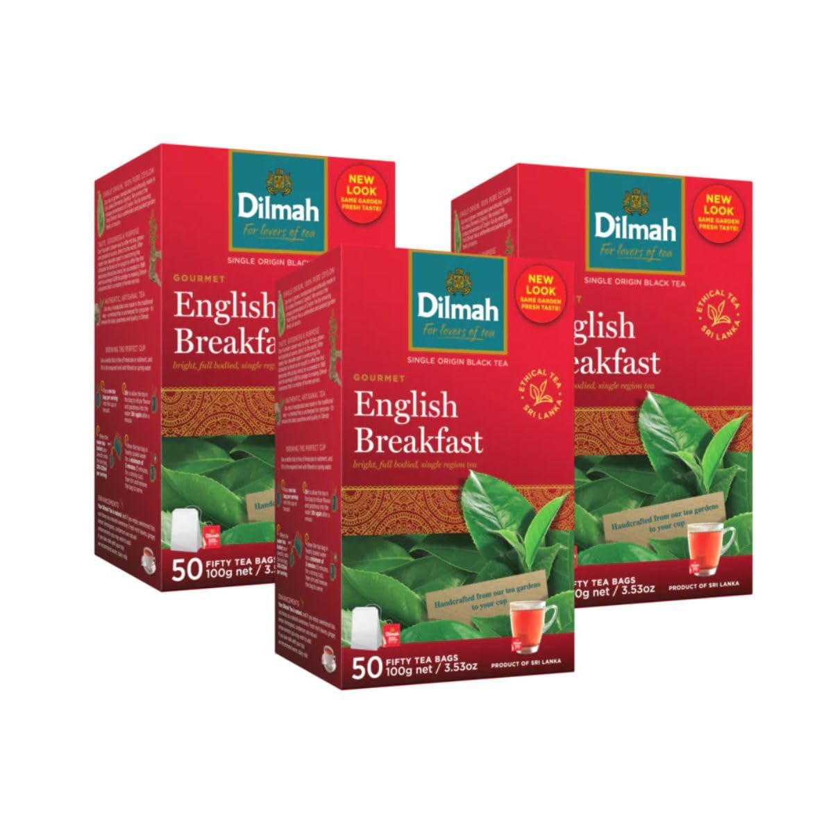 Dilmah English Breakfast Black Tea – Single Origin Tea Bags, 150 Count