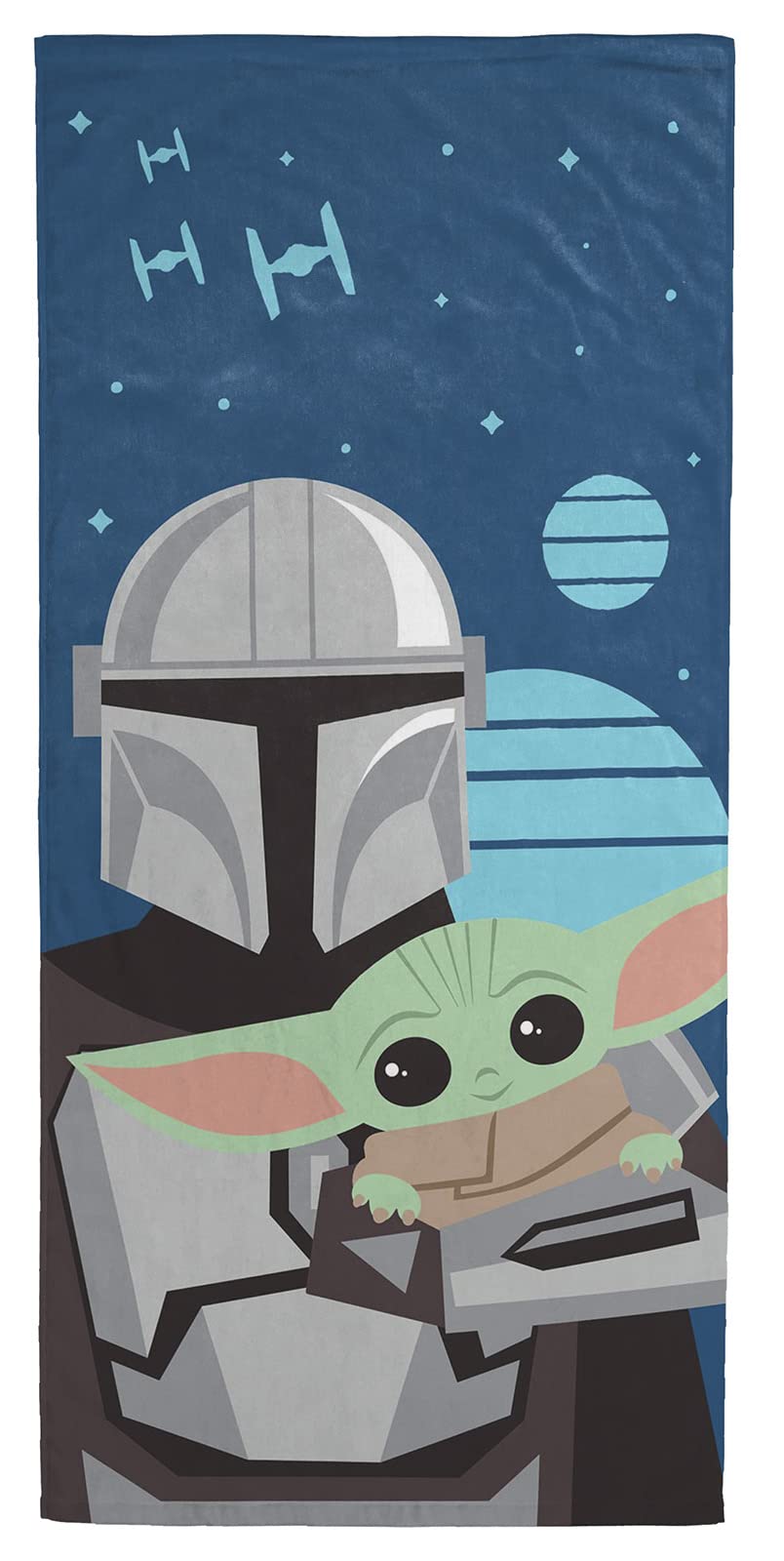 Jay Franco Star Wars Mandalorian Beach Towel – 100% Cotton Baby Yoda