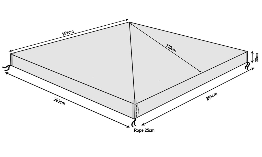 Quick Star Pavillon Schutzhaube 2x2m – Wasserdicht & Transparent PVC