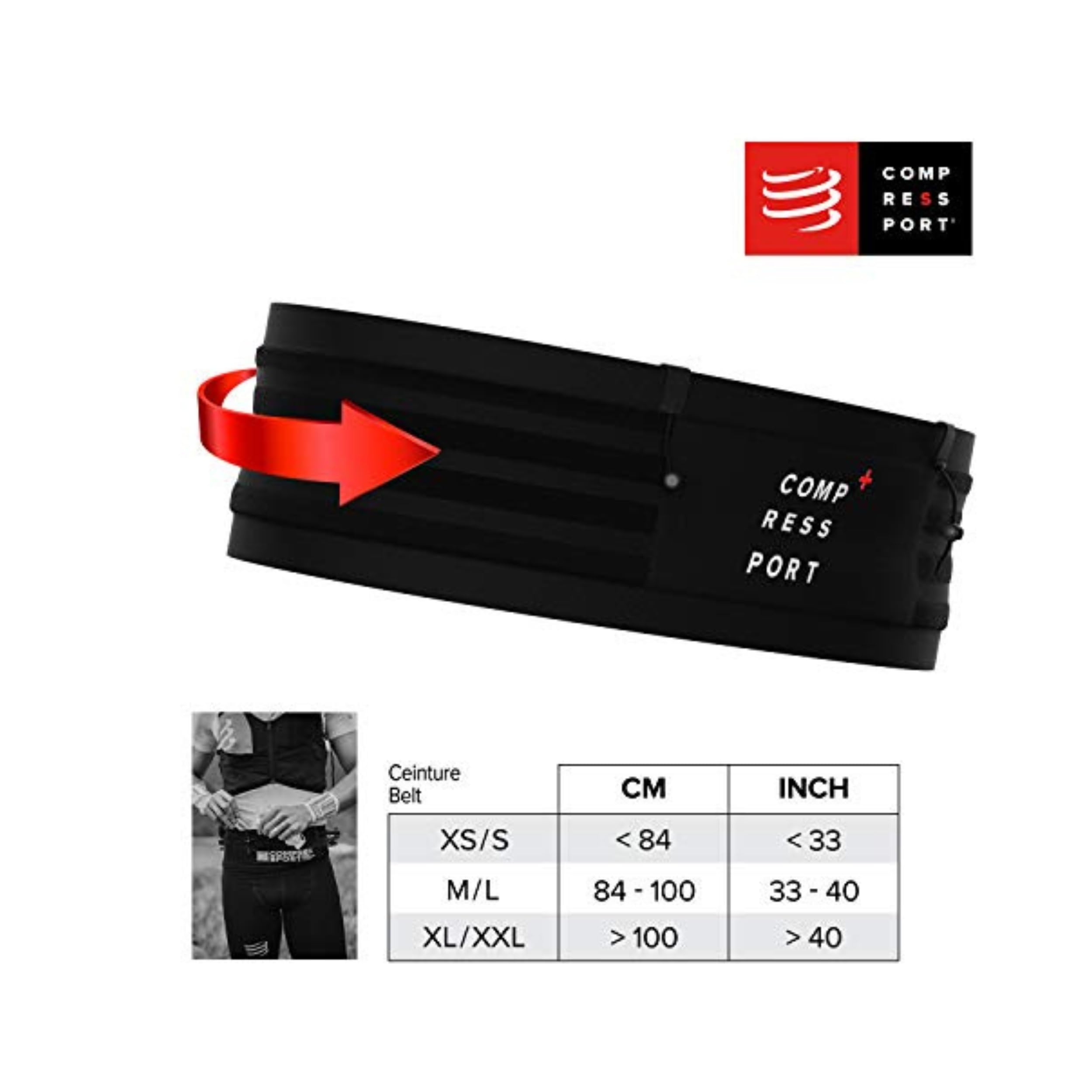 Compressport Free Belt Pro – Ultralight Bounce-Free Running Belt