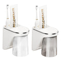 OUZHOU Wall Mounted Toothbrush Holder | 2 Magnetic Cups & Storage Box