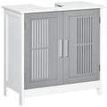 kleankin Modern Under Sink Bathroom Cabinet – Grey Vanity Unit