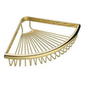Gold Shower Corner Caddy – Solid Brass Modern Bath Shelf