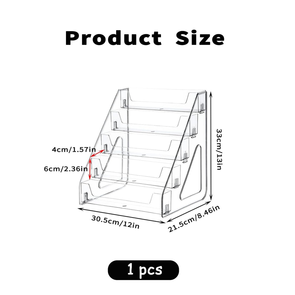 ToKinCen Trading Card Display Stand, 5 Tier 12" Acrylic Holder for Sports Graded Card