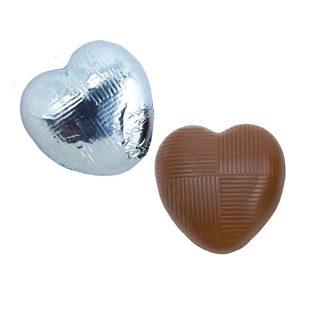 Italian Options Milk Chocolate Hearts | Blue Foil Wedding Favors, 500g