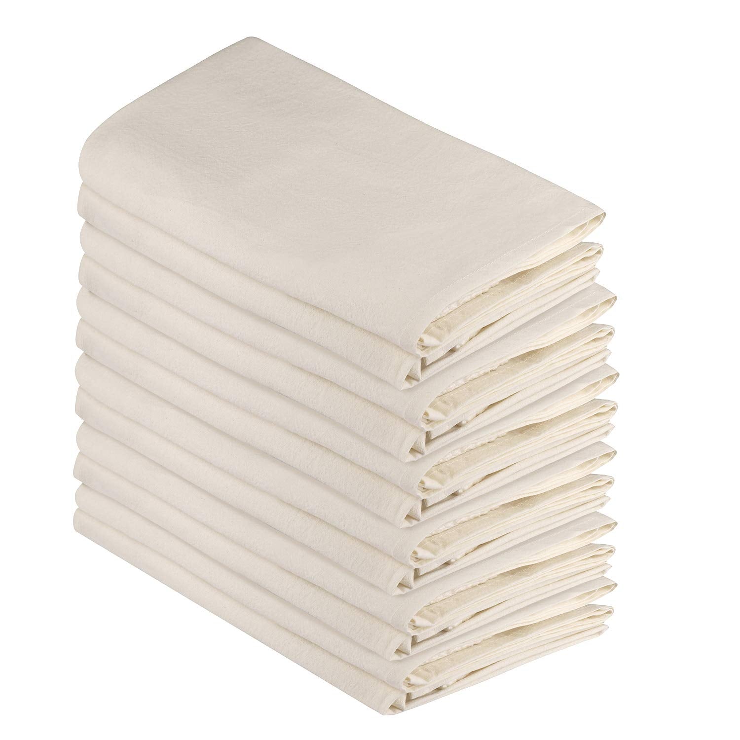 Flour Sack Dish Towels – 100% Cotton Lint-Free Set of 12