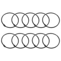 Jolof Store 15pcs Carbon Steel Shower Curtain Rings | 3 Inch Black Hooks