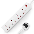 Desiretech 4 Gang Extension Lead – 10m White Multi Socket Power Strip