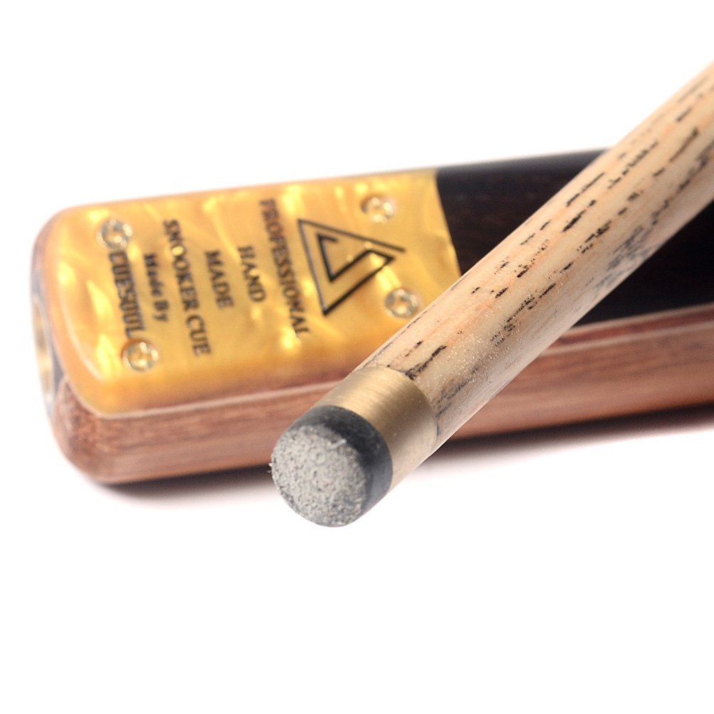 CUESOUL 57" Handcrafted 3/4 Snooker Cue - Ash Wood with Leatherette Bag