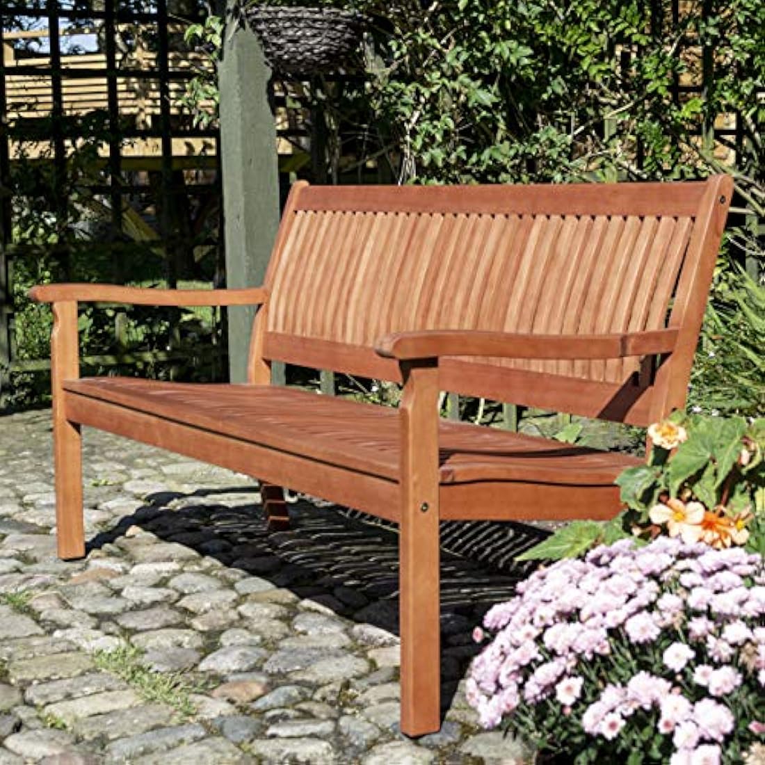 Rowlinson Willington 1.5m Hardwood Garden Bench | 3-Seater Outdoor Seat
