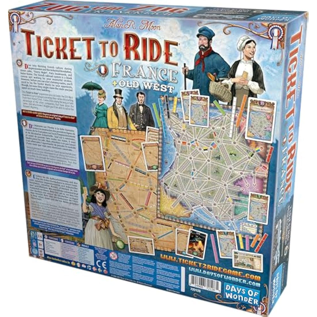 Days of Wonder Ticket to Ride France & Old West Board Game Expansion