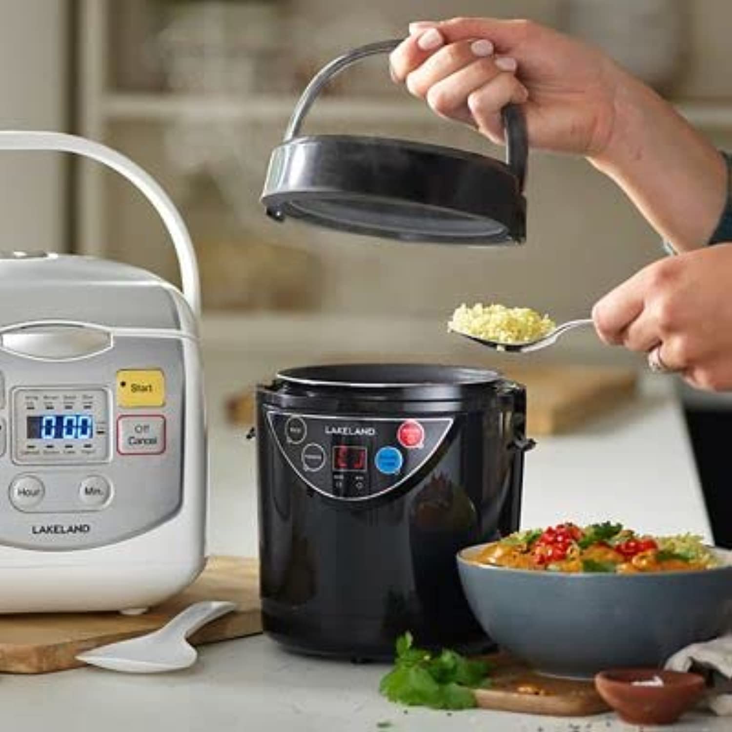 Lakeland Mini Electric Rice Cooker – 500ml Non-Stick Porridge Maker