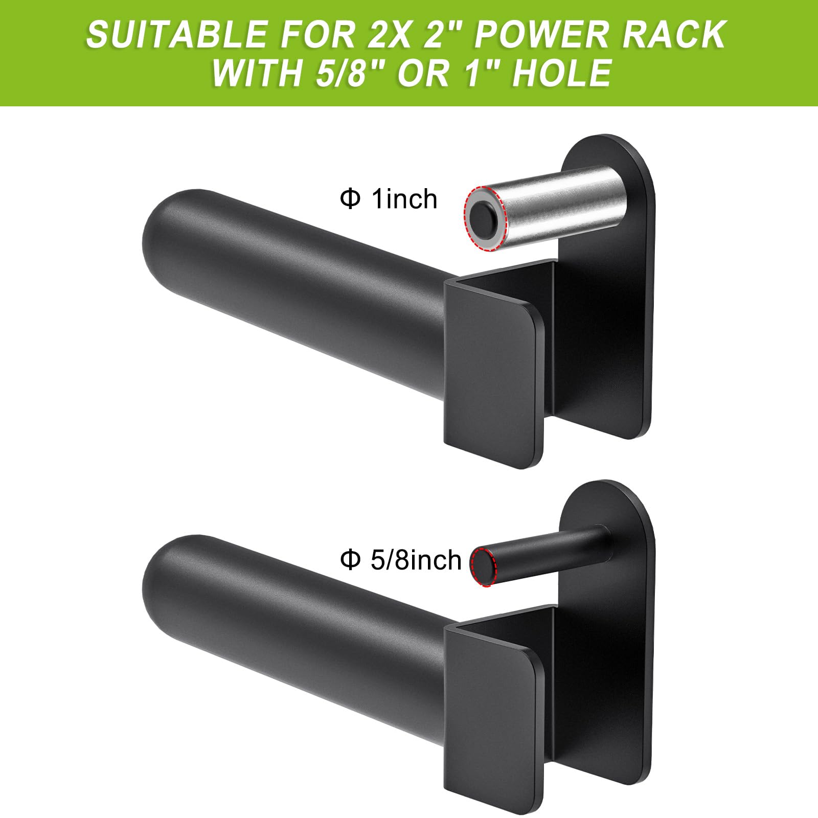 Kipika 2x2 Power Rack Weight Plate Holders for 2-Inch Olympic Plates