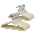 ManGotree 11" Baby Velvet Hangers Non-Slip Kids Hangers 48 Pack Beige - image 1