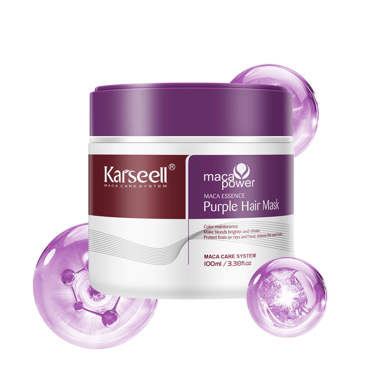 Karseell Purple Hair Mask 100ml | Anti-Brass Deep Conditioner for Blonde