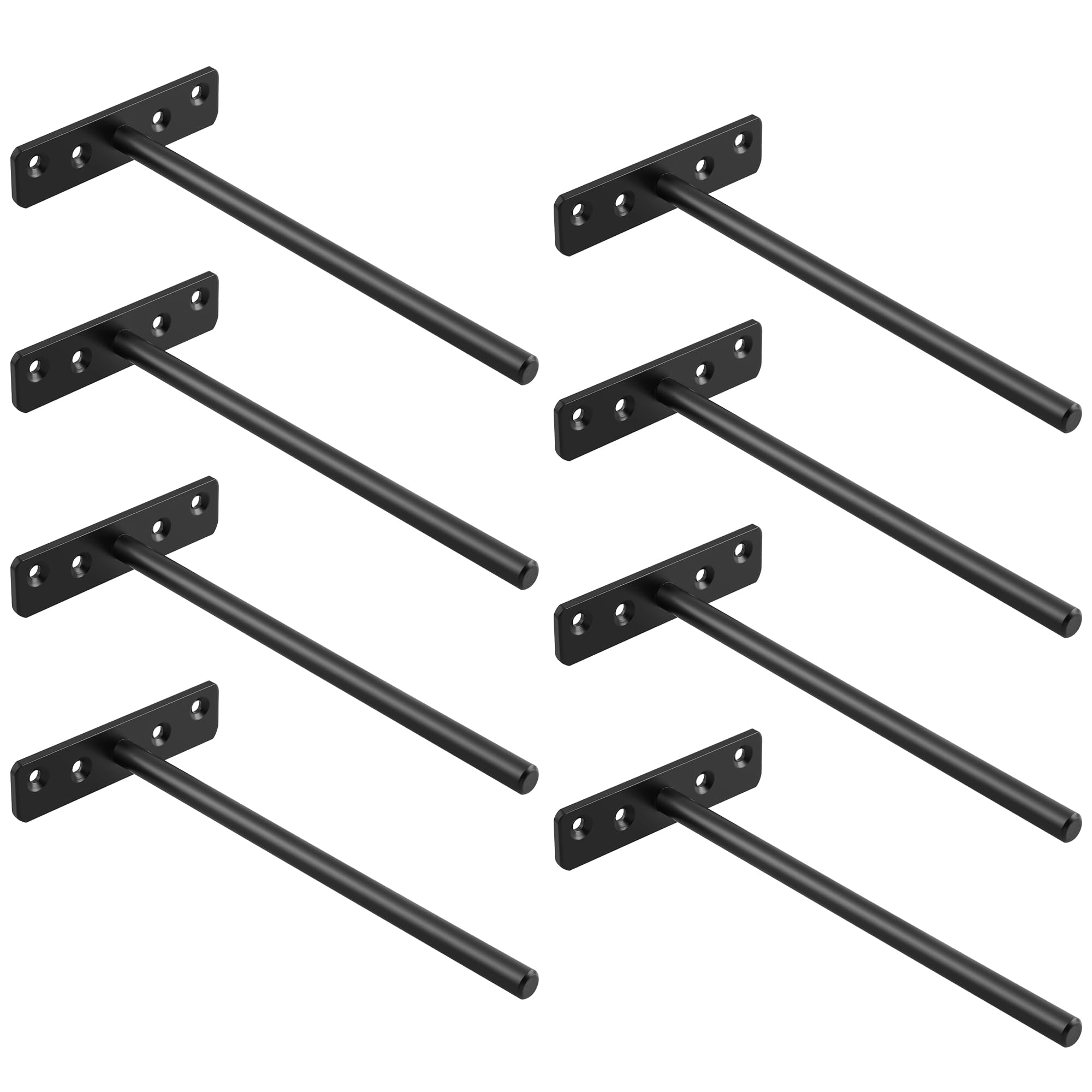 Sayayo 8-Inch Floating Shelf Brackets | Heavy Duty Hidden Metal - 8 Pack