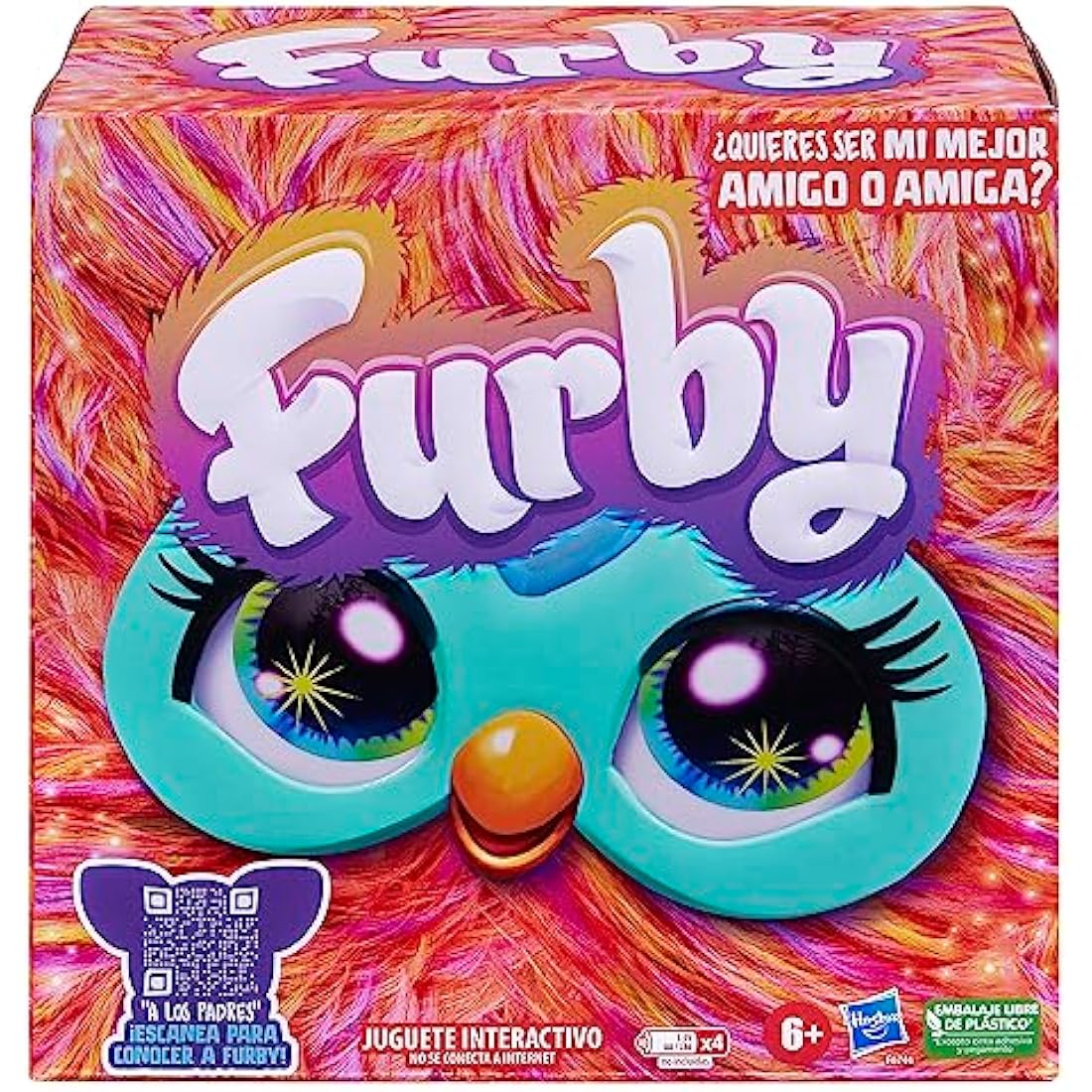 Furby Coral - Juguete Interactivo de Peluche con Voz y Luces (Español)
