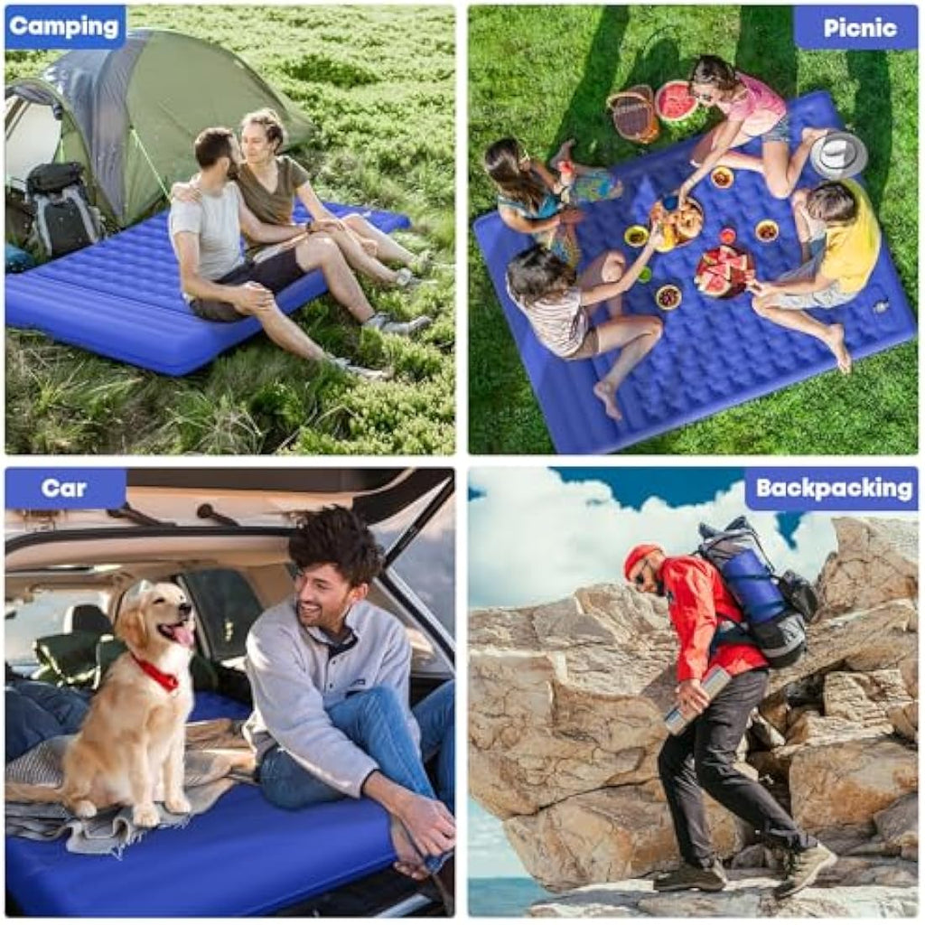 MAMBAKOTR Camping Sleeping Pad – Extra Thick Inflatable Air Mattress