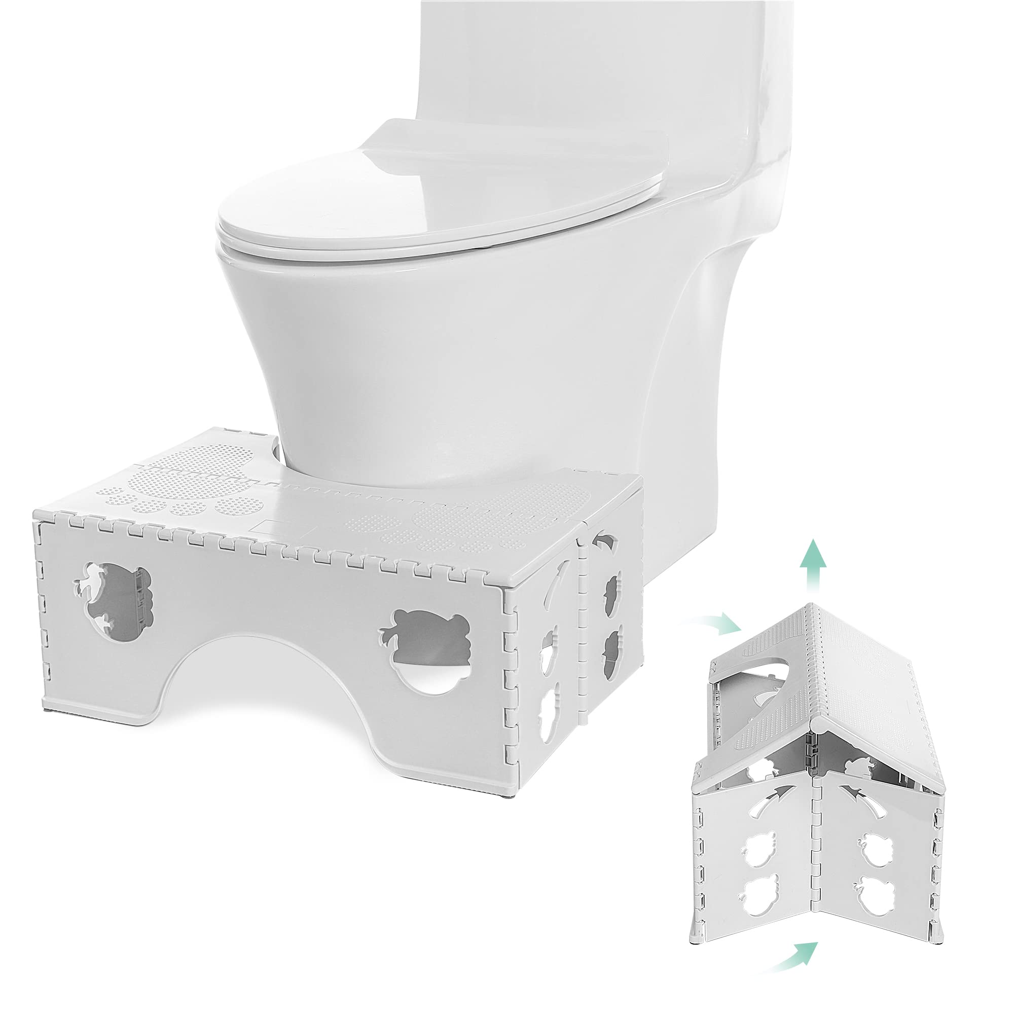 Fanwer Foldable Toilet Stool | 7-Inch Ergonomic Squatting Stool for Adults