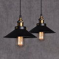 Chrasy 2-Pack Industrial Pendant Light – Vintage Black Metal Edison Lamp