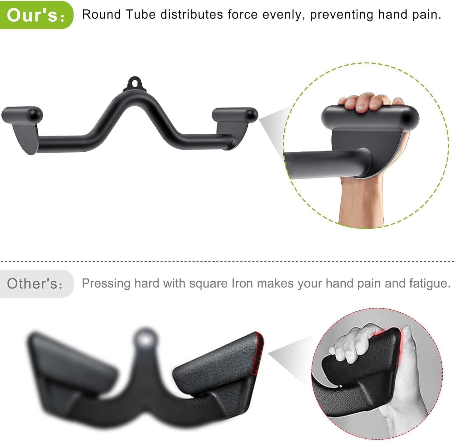 SELEWARE 20" Multi-Grip LAT Pull Down Bar | Alloy Steel Cable Attachment