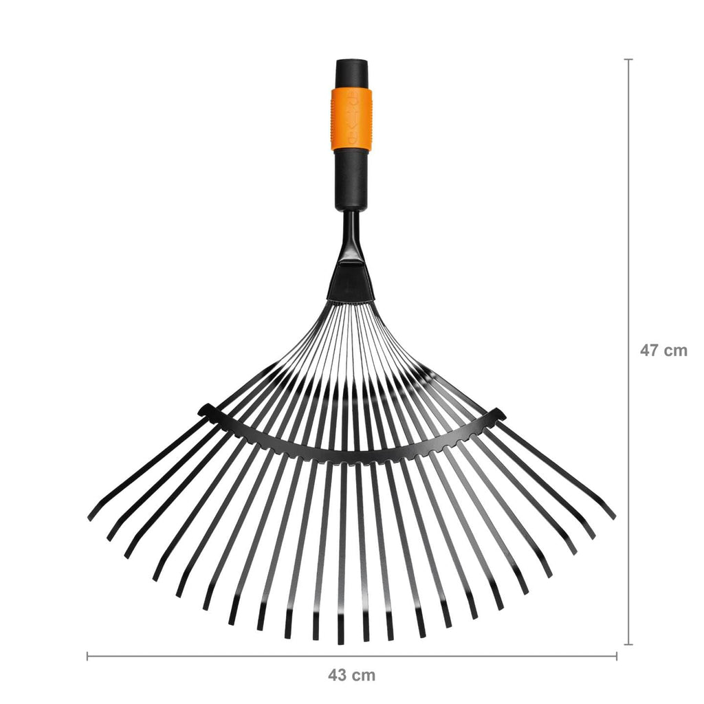 Fiskars QuikFit Leaf Rake Tool Head | 20 Steel Tines, 56cm Width