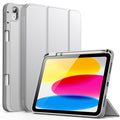 JETech iPad 11th/10th Gen Case with Pencil Holder - Slim TPU Cover, Silver