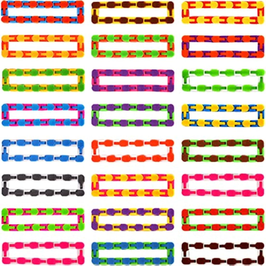 24-Pack Wacky Tracks Fidget Toys | Snap and Click Sensory Toy