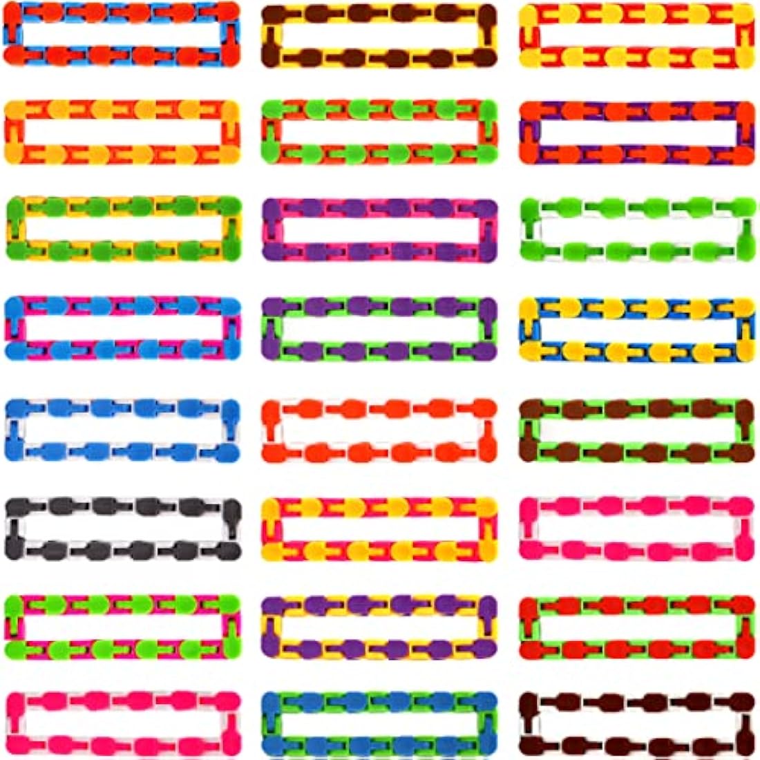 24-Pack Wacky Tracks Fidget Toys | Snap and Click Sensory Toy