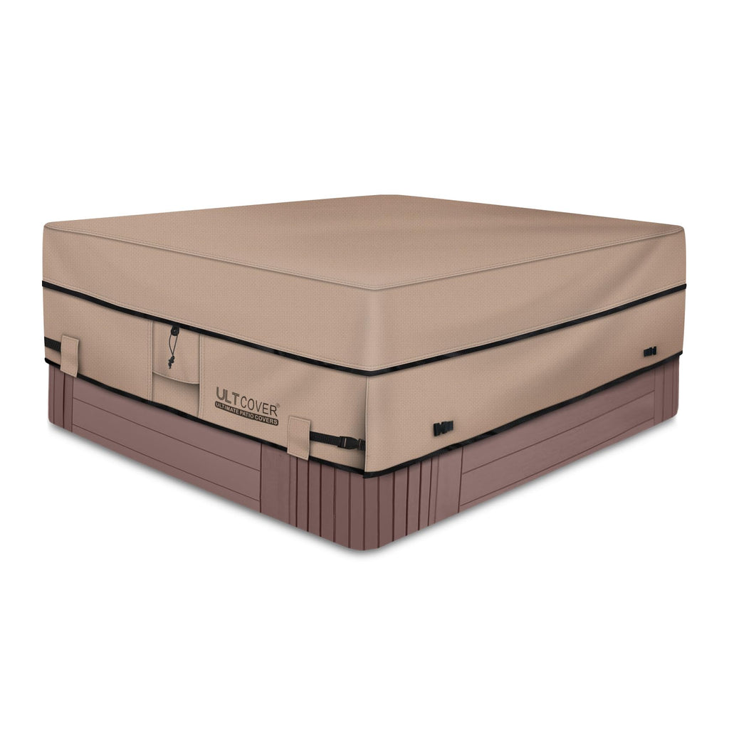 ULTCOVER Waterproof 600D Polyester Square Hot Tub Cover - 80 x 80 Inch