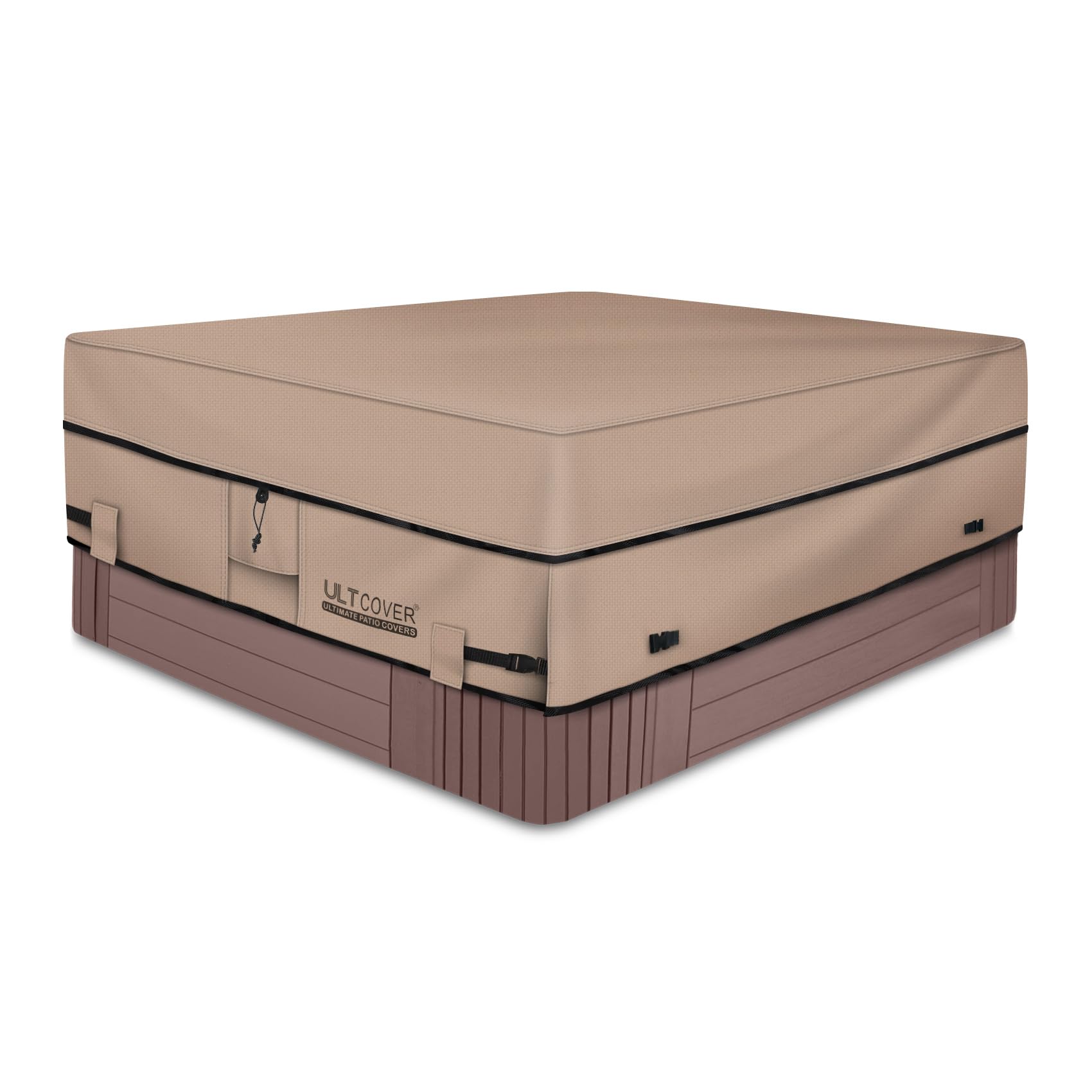 ULTCOVER Waterproof 600D Polyester Square Hot Tub Cover - 80 x 80 Inch