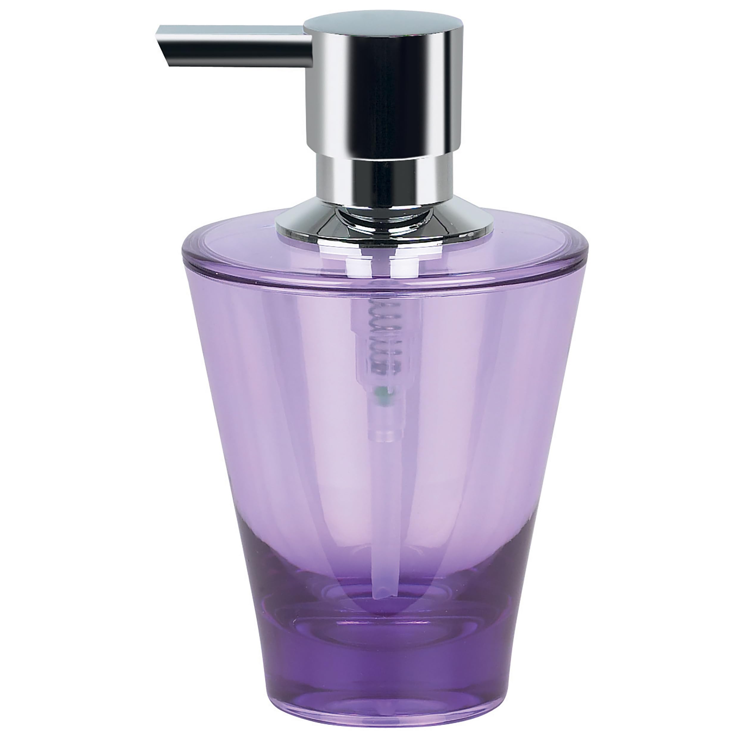 Spirella Max Soap Dispenser | Purple Acrylic Bathroom Accessory – 14.5cm
