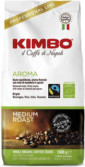 Kimbo Organic Fairtrade Coffee Beans – 1kg Arabica & Robusta Blend
