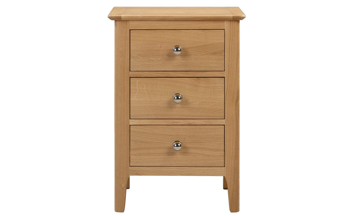 Julian Bowen Cotswold Bedside Table, 3 Drawer, Solid Oak - H65 x W45 cm - image 2