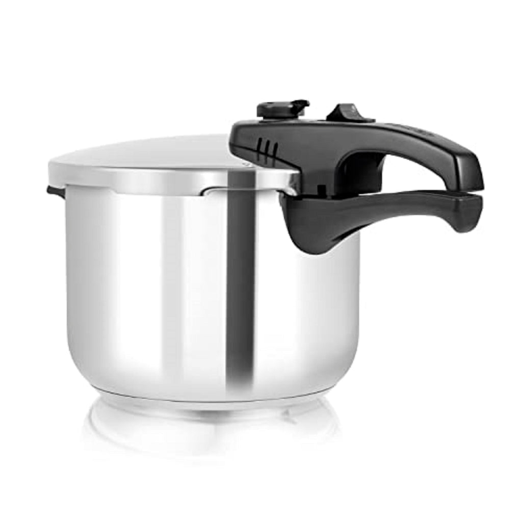 Tower T80244 6L Pressure Cooker with Steamer Basket | Stainless Steel