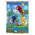 Sonic the Hedgehog 13-Piece Shower Curtain and Ring Set | 72" x 72"
