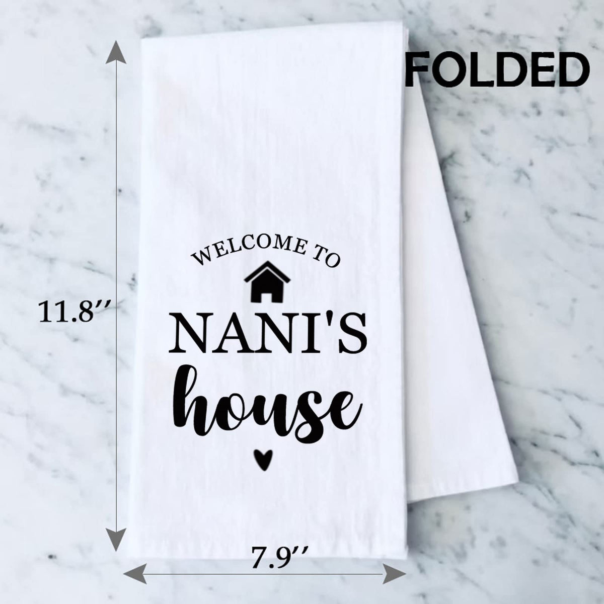 LEVLO Nani Gift Grandma Kitchen Towel Welcome To Nani’s House Grandmother Gifts From Grandkids NANI'S house MKU - image 2