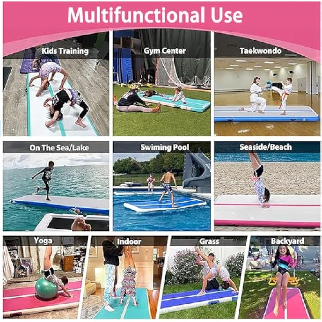 Inflatable Gymnastics Air Mat – Waterproof Tumble Track