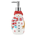 Emibele Christmas Snowman Soap Dispenser – 450ml Resin Refillable Pump Bottle
