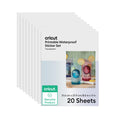 Cricut Printable Waterproof Sticker Set | Transparent Vinyl | 20 Sheets