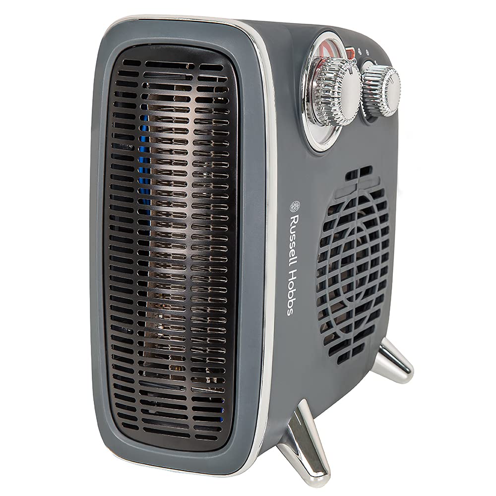 Russell Hobbs Retro Fan Heater | 1.8kW Electric Heater in Grey
