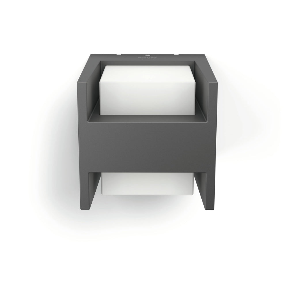 Philips Arbour LED Outdoor Wall Light | Anthracite Up & Down Garden Lamp