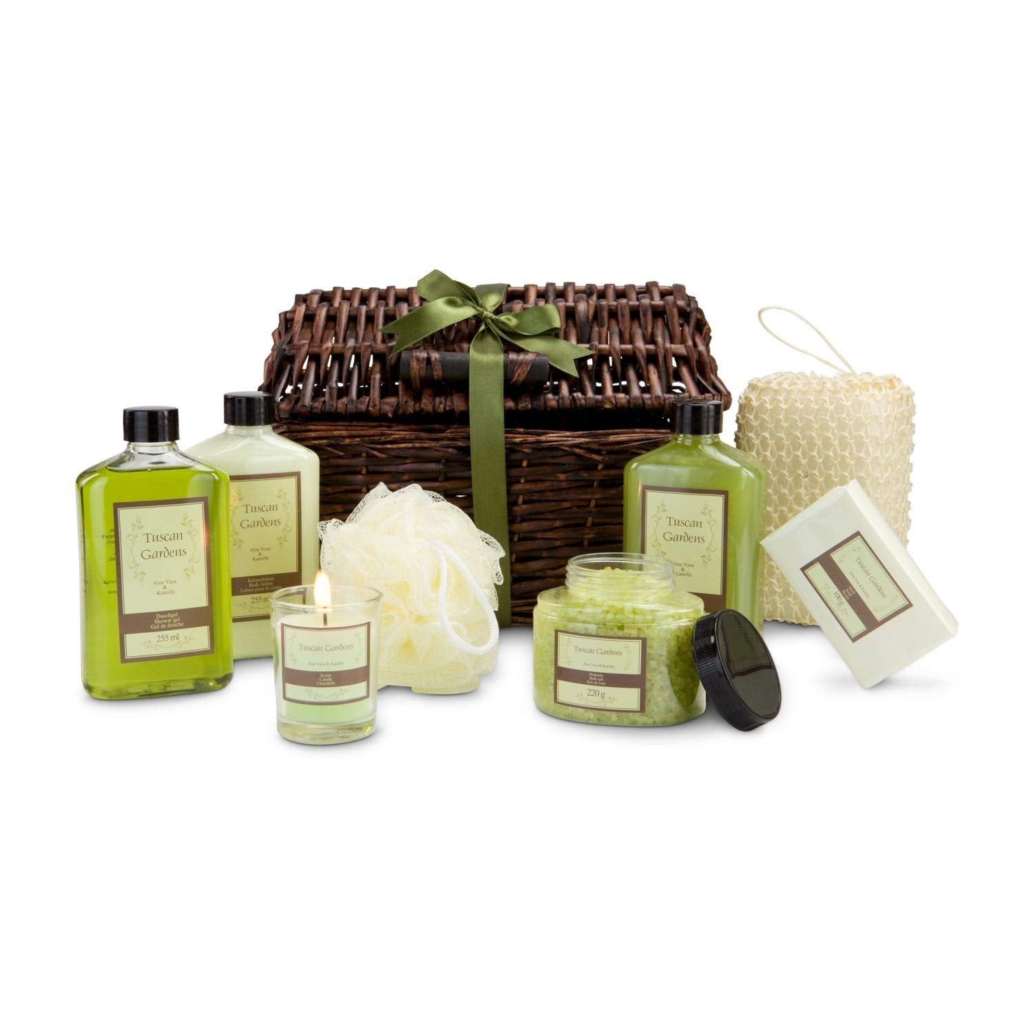 Jolof Store Aloe Vera & Camomile Wellness Spa Gift Set in Wicker Chest