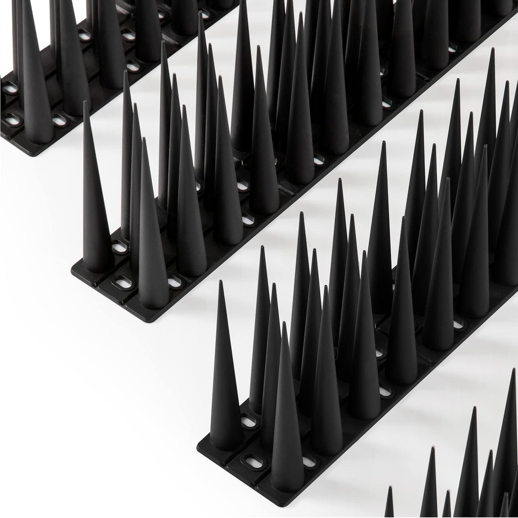 OFFO Bird Spikes – 12m Anti Pigeon Deterrent for Fences, 10cm High, Black