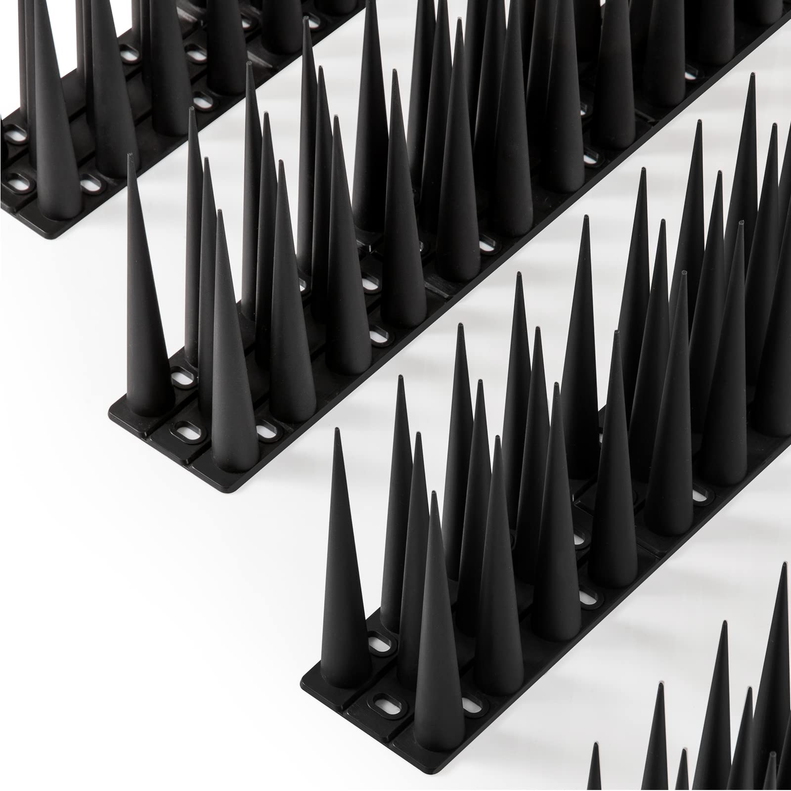 OFFO Bird Spikes – 12m Anti Pigeon Deterrent for Fences, 10cm High, Black