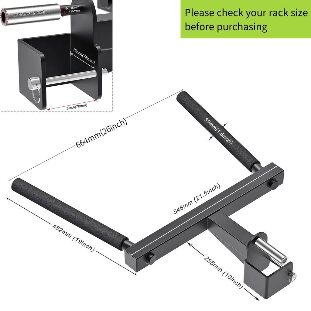 Kipika Y-Shaped Dip Bar Attachment for 2x2 and 3x3 Power Racks