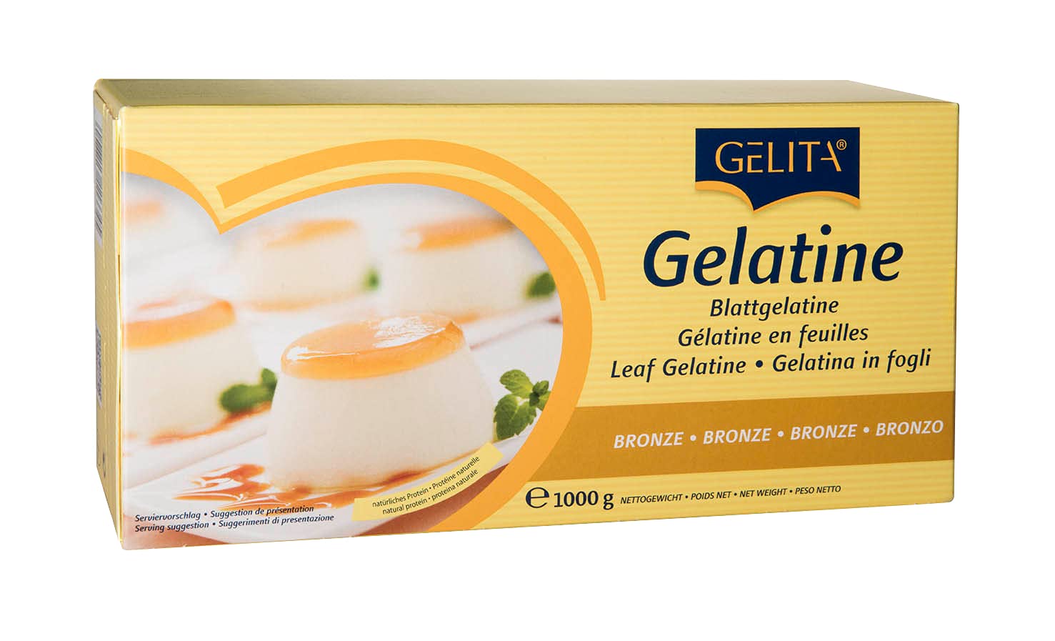 GELITA Bronze Leaf Gelatin Sheets – Professional Grade 1kg (300 Sheets)