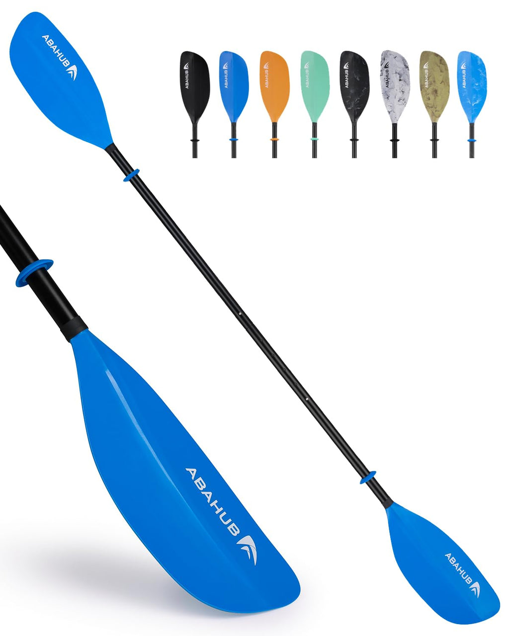 Abahub Adjustable Kayak Paddle | 210-230cm Aluminum Floating Oar - Blue
