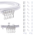 KJLEEN 3M Flexible Ceiling Curtain Track – Heavy Duty Bendable Rail Kit